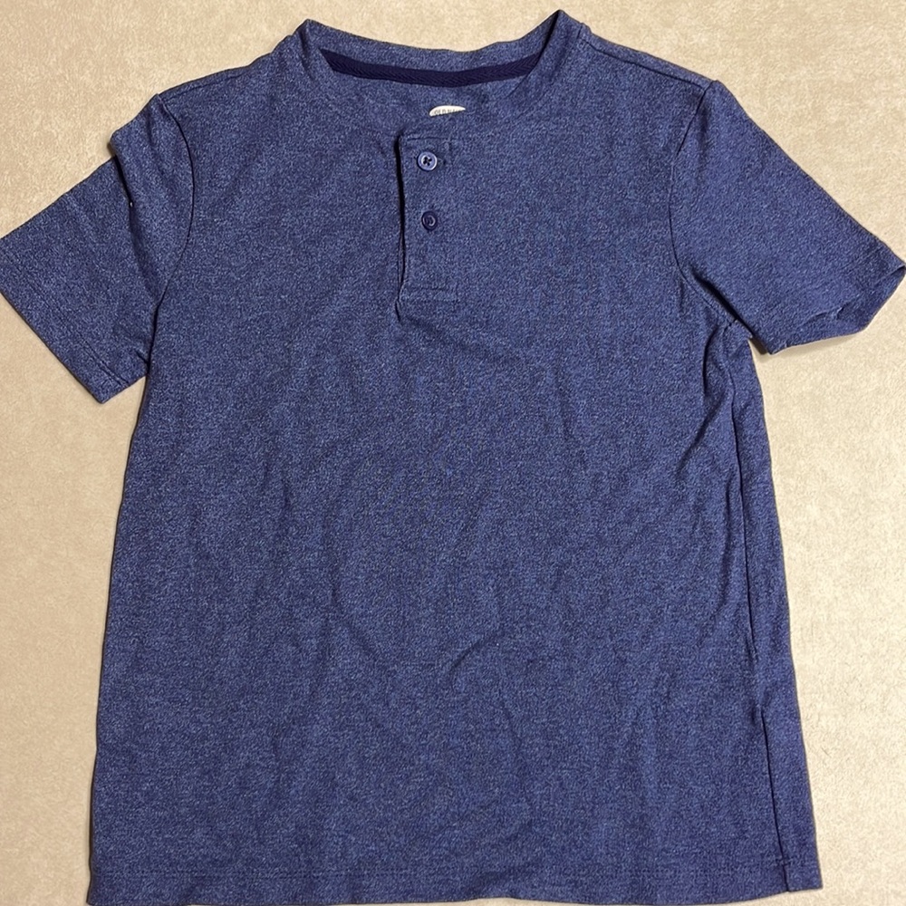 Old Navy Henley Short Sleeve Shirt Stretch Medium Size 8.